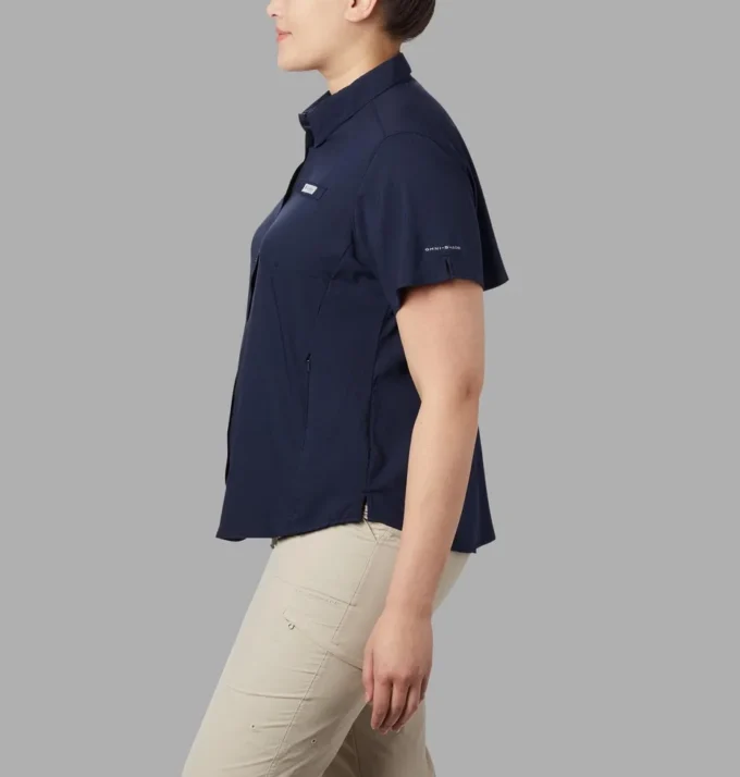 Damen-Kurzarmhemd PFG Tamiami™ II – Übergrößen