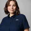 Damen-Kurzarmhemd PFG Tamiami™ II – Übergrößen