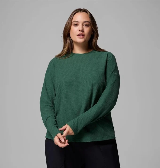 Damen-Langarmshirt Brea Falls™ Grid Crew – Übergrößen Damen-Langarmshirt Brea Falls™ Grid Crew – Übergrößen