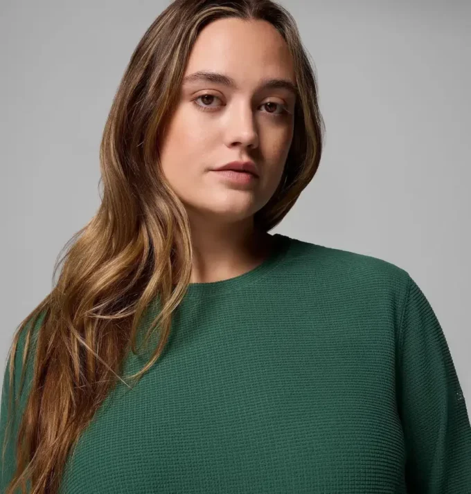 Damen-Langarmshirt Brea Falls™ Grid Crew – Übergrößen Damen-Langarmshirt Brea Falls™ Grid Crew – Übergrößen
