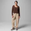 Damen-Langarmshirt Brea Falls™ Grid Henley