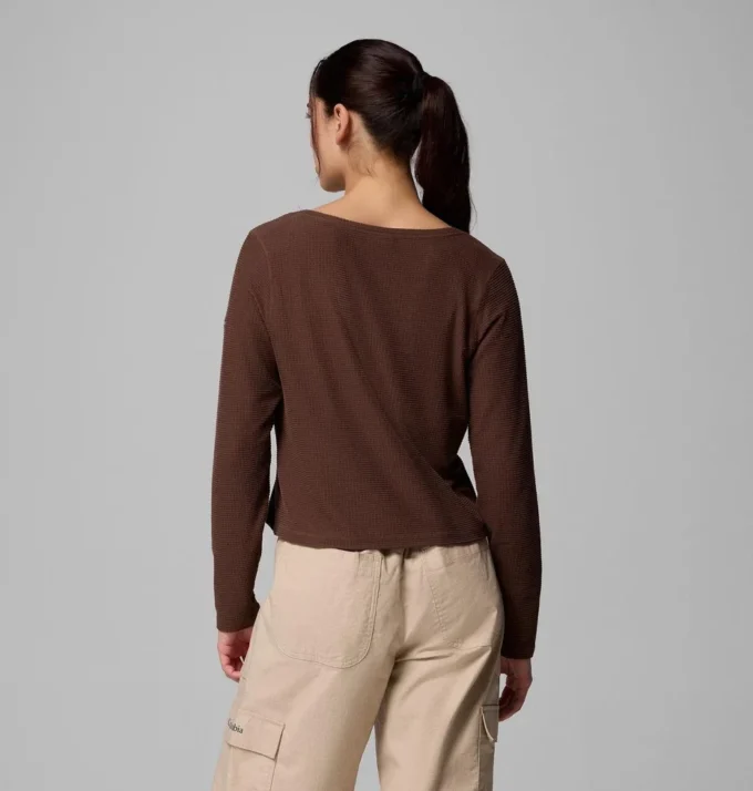 Damen-Langarmshirt Brea Falls™ Grid Henley