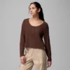 Damen-Langarmshirt Brea Falls™ Grid Henley