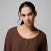 Damen-Langarmshirt Brea Falls™ Grid Henley