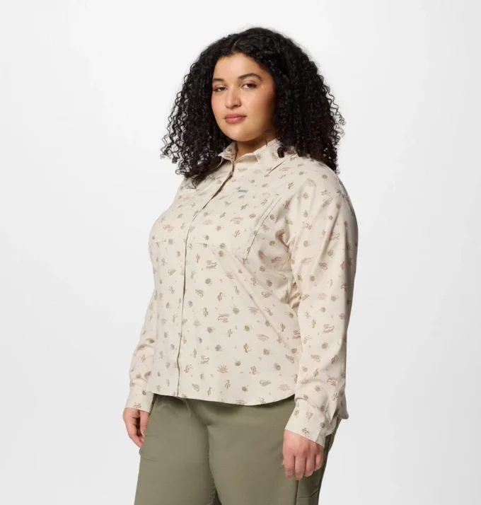 Damen-Langarmshirt Silver Ridge™ Utility Patterned – Übergrößen