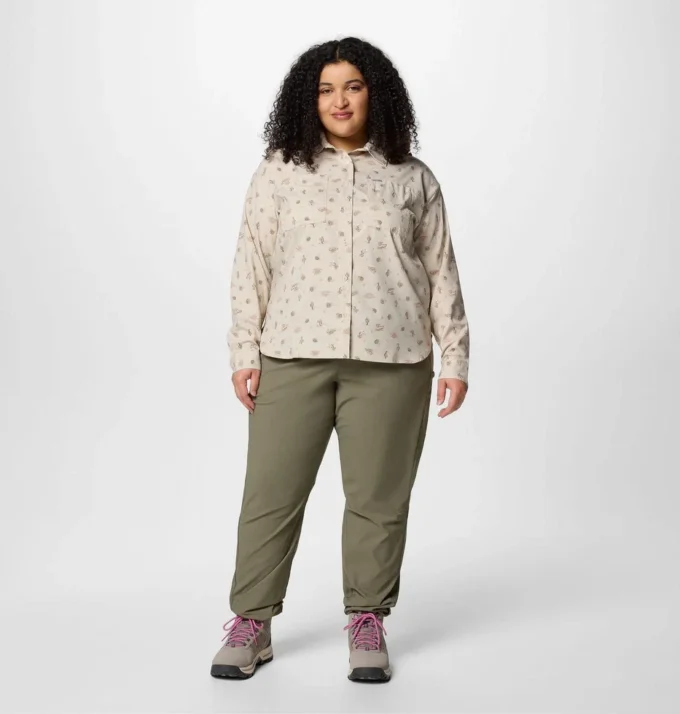 Damen-Langarmshirt Silver Ridge™ Utility Patterned – Übergrößen