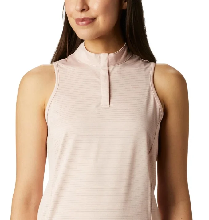Damen Omni-Wick Hole High Sleeveless Polo