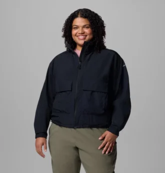 Damen Paracutie™ Cropped Cargo Windbreaker – Übergröße