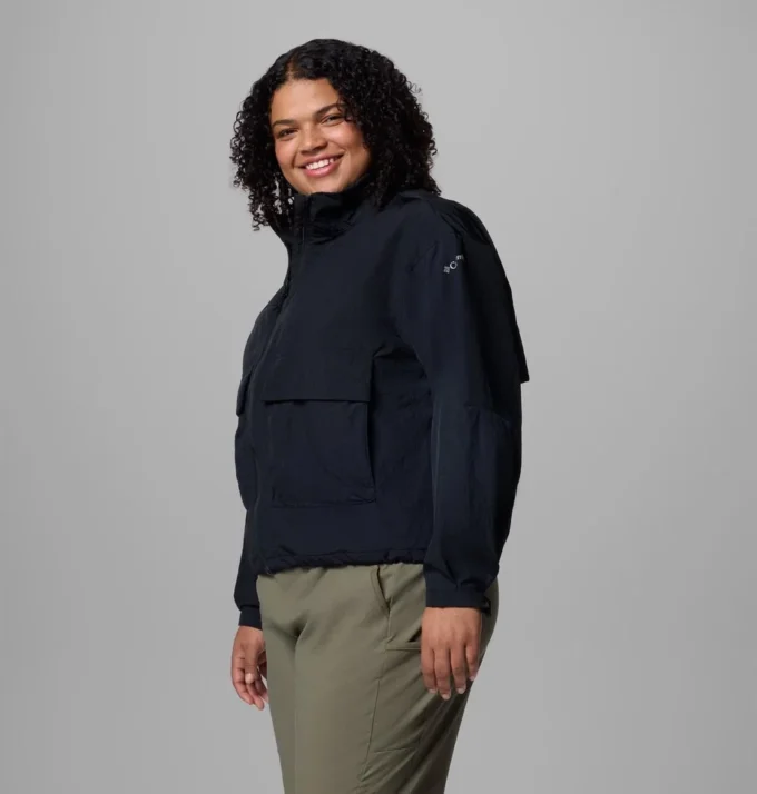 Damen Paracutie™ Cropped Cargo Windbreaker – Übergröße
