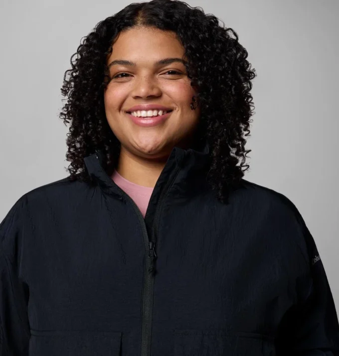 Damen Paracutie™ Cropped Cargo Windbreaker – Übergröße