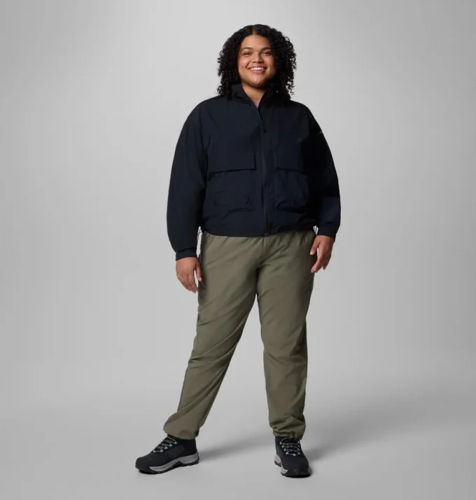 Damen Paracutie™ Cropped Cargo Windbreaker – Übergröße