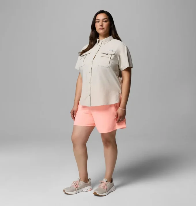 Damen PFG Bahama™ Kurzarmhemd – Übergröße