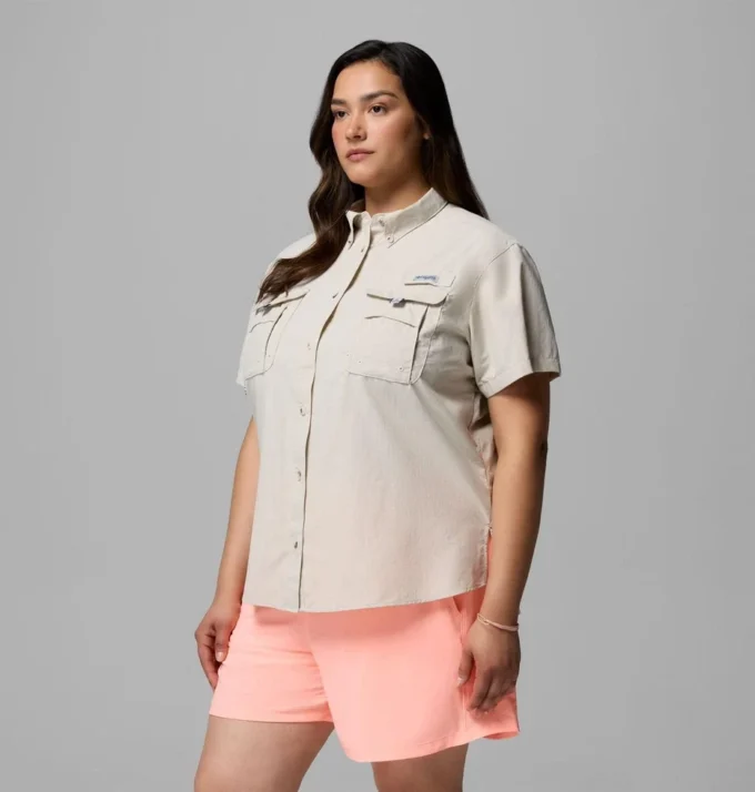 Damen PFG Bahama™ Kurzarmhemd – Übergröße