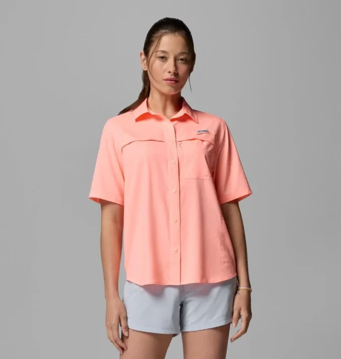 Damen PFG Castback™ Gewebtes Kurzarmhemd