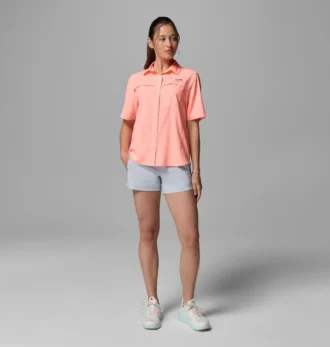 Damen PFG Castback™ Gewebtes Kurzarmhemd