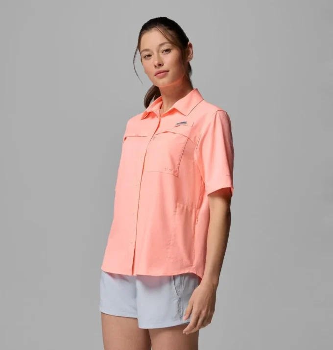 Damen PFG Castback™ Gewebtes Kurzarmhemd