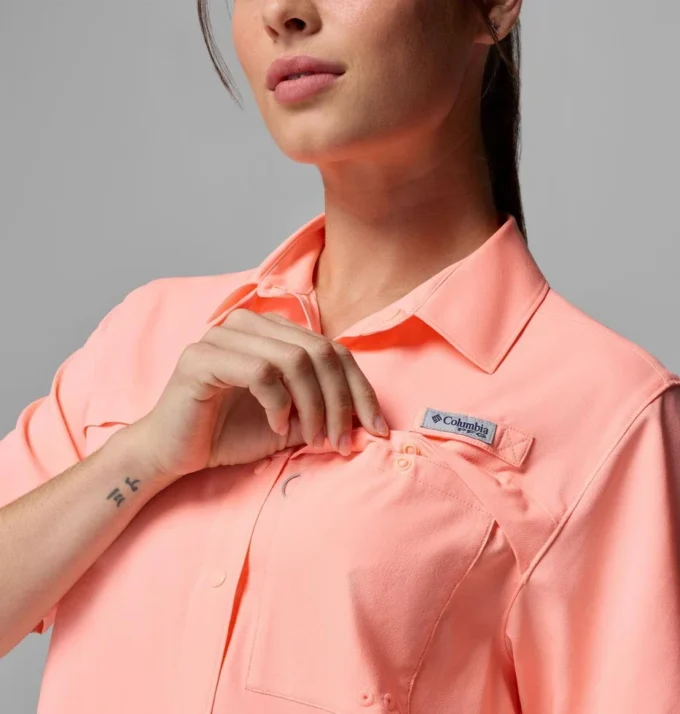 Damen PFG Castback™ Gewebtes Kurzarmhemd