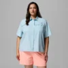 Damen PFG Castback™ Gewebtes Kurzarmhemd – Übergröße