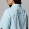 Damen PFG Castback™ Gewebtes Kurzarmhemd – Übergröße