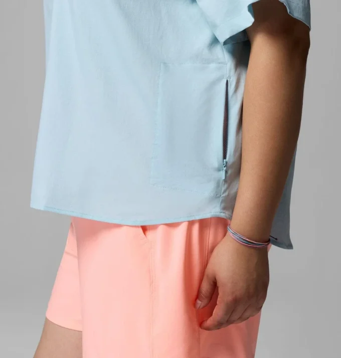 Damen PFG Castback™ Gewebtes Kurzarmhemd – Übergröße