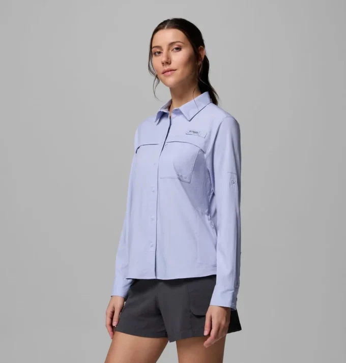 Damen PFG Castback™ Gewebtes Langarmhemd