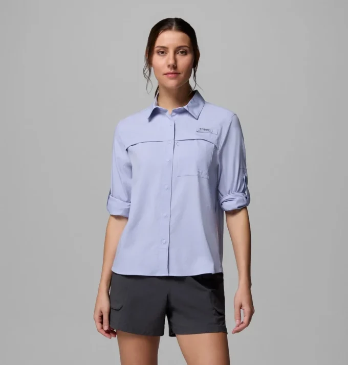 Damen PFG Castback™ Gewebtes Langarmhemd