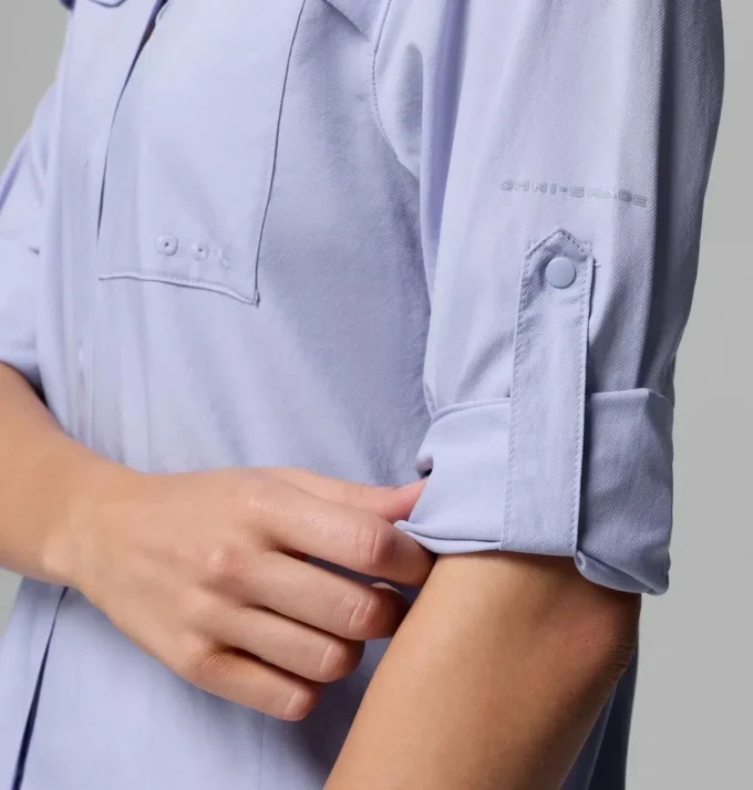 Damen PFG Castback™ Gewebtes Langarmhemd