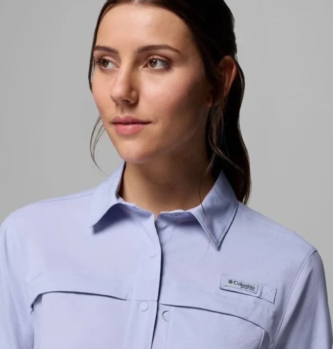 Damen PFG Castback™ Gewebtes Langarmhemd