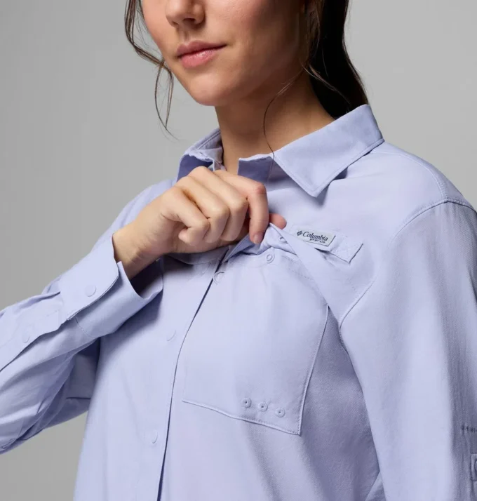 Damen PFG Castback™ Gewebtes Langarmhemd