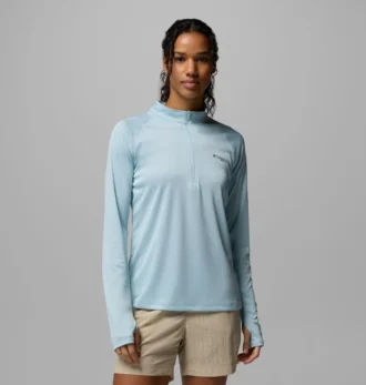 Damen PFG Tidal Tee™ Langarmshirt mit Viertelreißverschluss