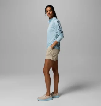 Damen PFG Tidal Tee™ Langarmshirt mit Viertelreißverschluss