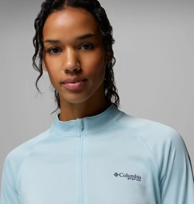 Damen PFG Tidal Tee™ Langarmshirt mit Viertelreißverschluss
