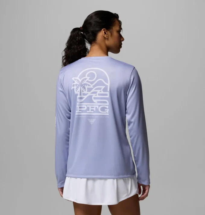 Damen PFG Tidal Tee™ Palm Waves Langarmshirt Damen PFG Tidal Tee™ Palm Waves Langarmshirt