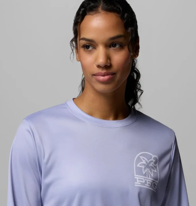 Damen PFG Tidal Tee™ Palm Waves Langarmshirt Damen PFG Tidal Tee™ Palm Waves Langarmshirt