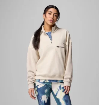 Damen-Pullover mit halbem Reißverschluss aus Bugasweat™