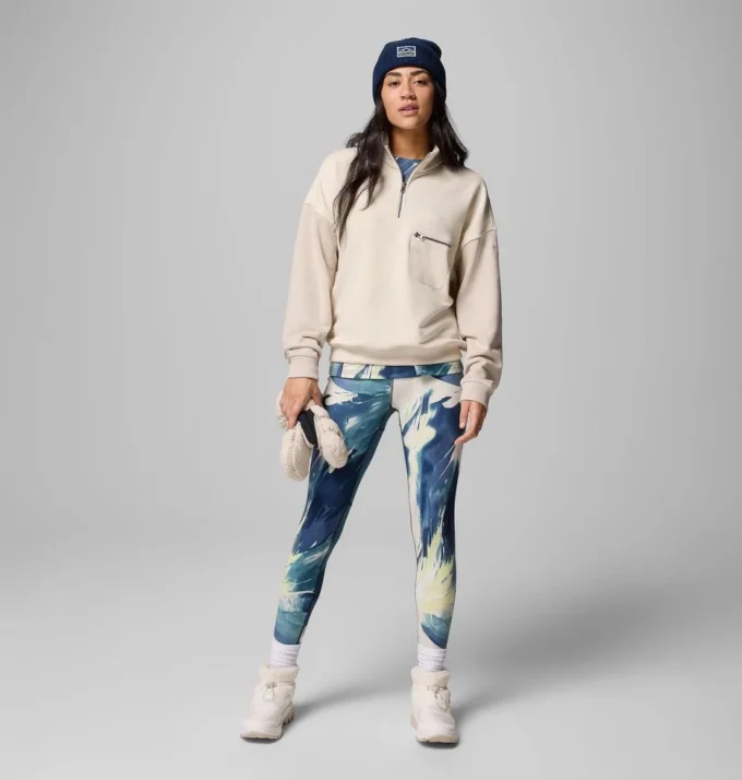 Damen-Pullover mit halbem Reißverschluss aus Bugasweat™
