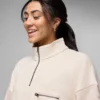 Damen-Pullover mit halbem Reißverschluss aus Bugasweat™