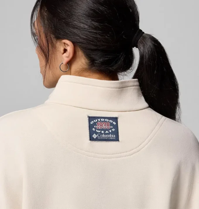 Damen-Pullover mit halbem Reißverschluss aus Bugasweat™