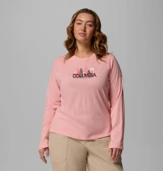 Damen Ruby Springs™ Grafik-Langarm-T-Shirt – Übergröße