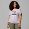 Damen Ruby Springs™ Grafik-Shirt mit kurzer Ärmel und passgenauer Passform – Übergröße