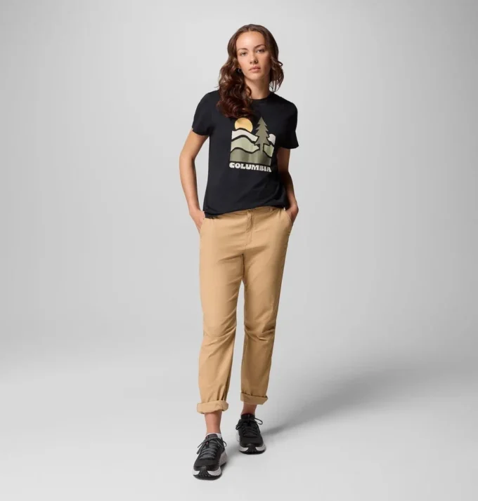 Damen Ruby Springs™ Graphic Fitted Kurzarm-Shirt