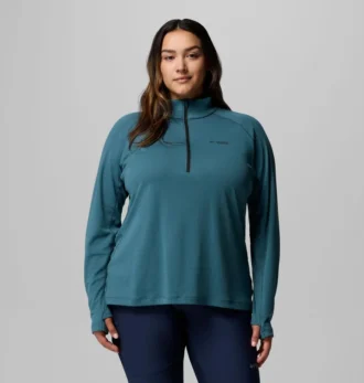 Damen-Shirt DriVenture™ mit halbem Reißverschluss – Übergrößen