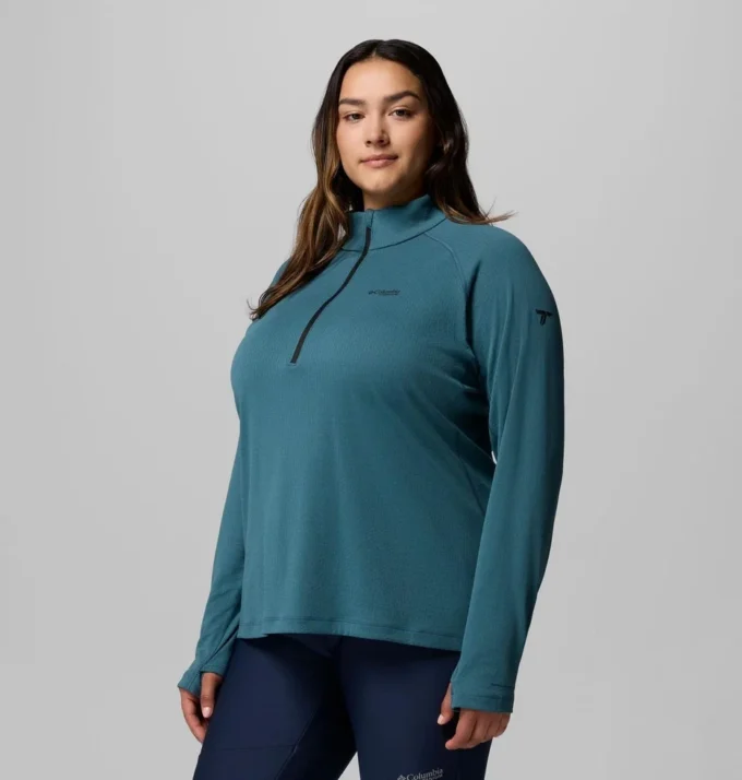 Damen-Shirt DriVenture™ mit halbem Reißverschluss – Übergrößen Damen-Shirt DriVenture™ mit halbem Reißverschluss – Übergrößen
