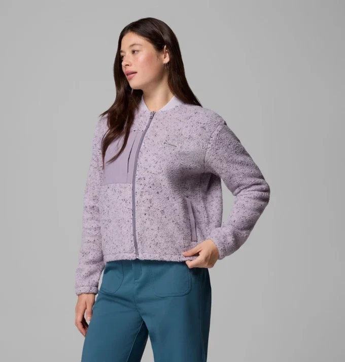 Damen Stellar Path™ Fleece-Bomberjacke mit durchgehendem Reißverschluss