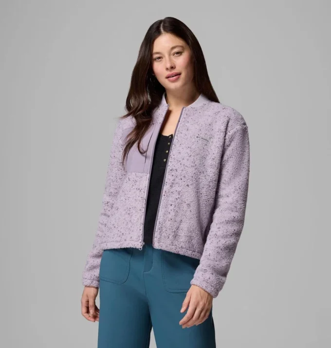 Damen Stellar Path™ Fleece-Bomberjacke mit durchgehendem Reißverschluss