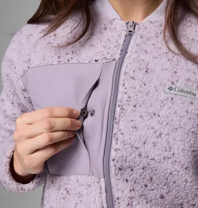 Damen Stellar Path™ Fleece-Bomberjacke mit durchgehendem Reißverschluss