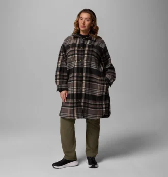 Damen Wildest Venture™ langer Fleece-Mantel – Übergröße