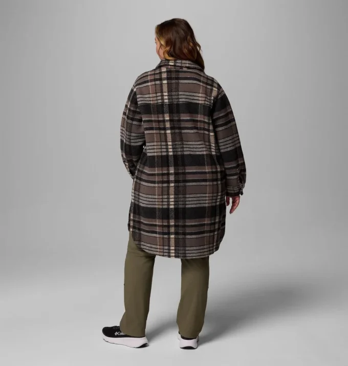 Damen Wildest Venture™ langer Fleece-Mantel – Übergröße