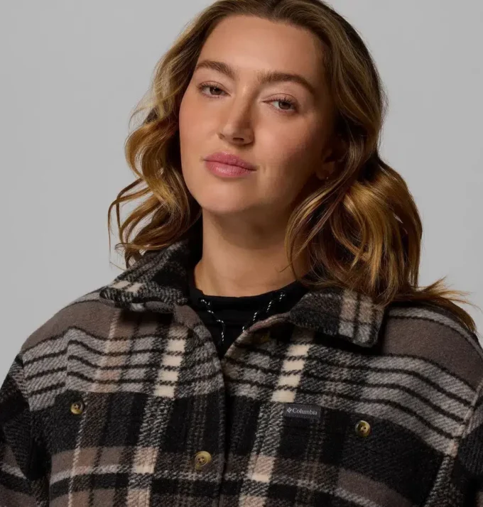 Damen Wildest Venture™ langer Fleece-Mantel – Übergröße