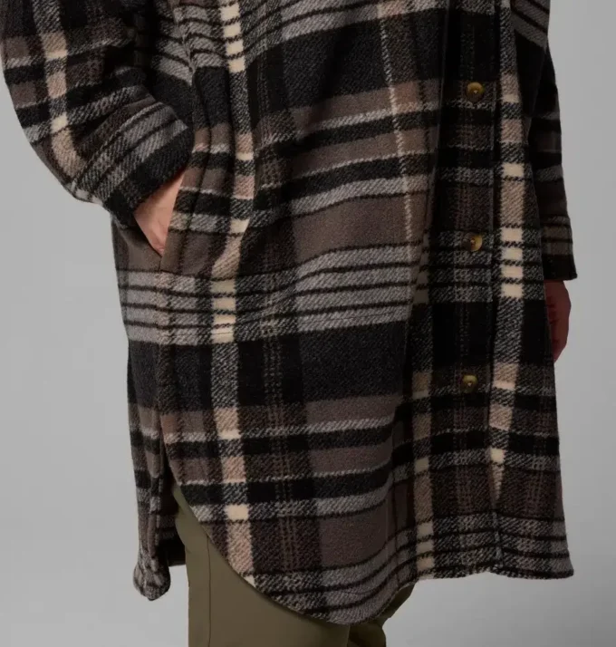 Damen Wildest Venture™ langer Fleece-Mantel – Übergröße